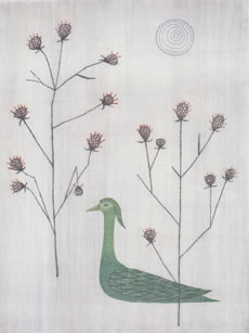 南桂子作品　草と鳥
