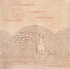 南桂子作品 羊飼の少女 1957年
